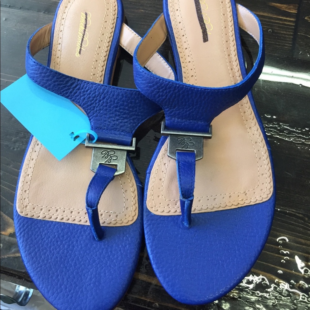 Brooks Brothers leather Sandals Sz 9 Beautiful!